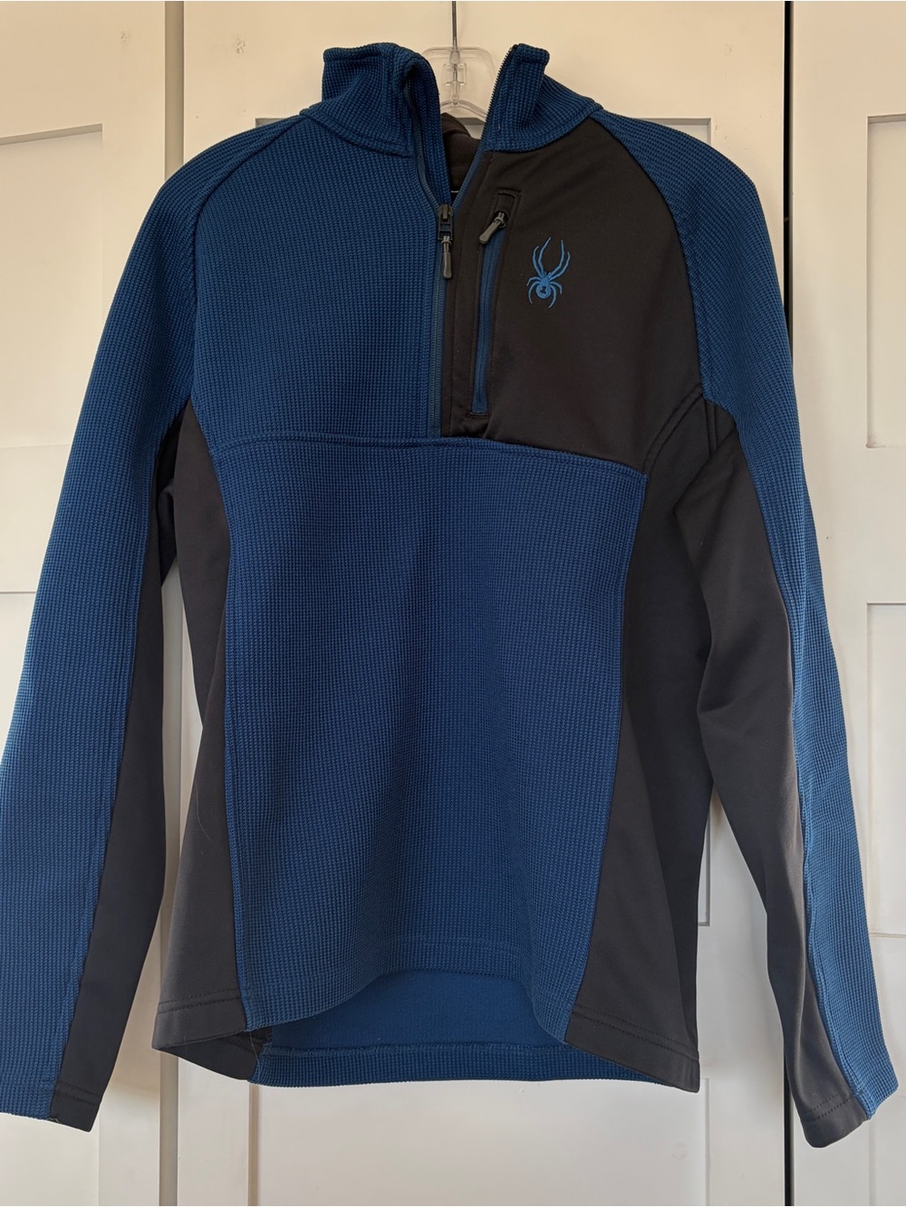 Spyder Men’s Navy Blue and Black Half-Zip Jacket